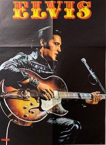 Elvis Presley On Stage + poster UK vinyl LP album (LP record
